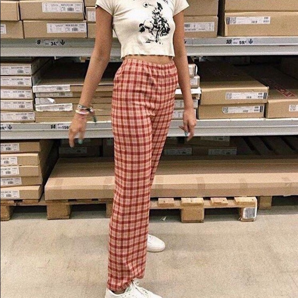 John Galt Brandy Melville Valentina Plaid Pants
